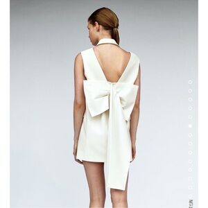 Zara Cream Bow Back Dress